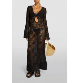 Sir The Label Rayure Crochet Dress Black Size UK 10 for rent on The Volte - image 1