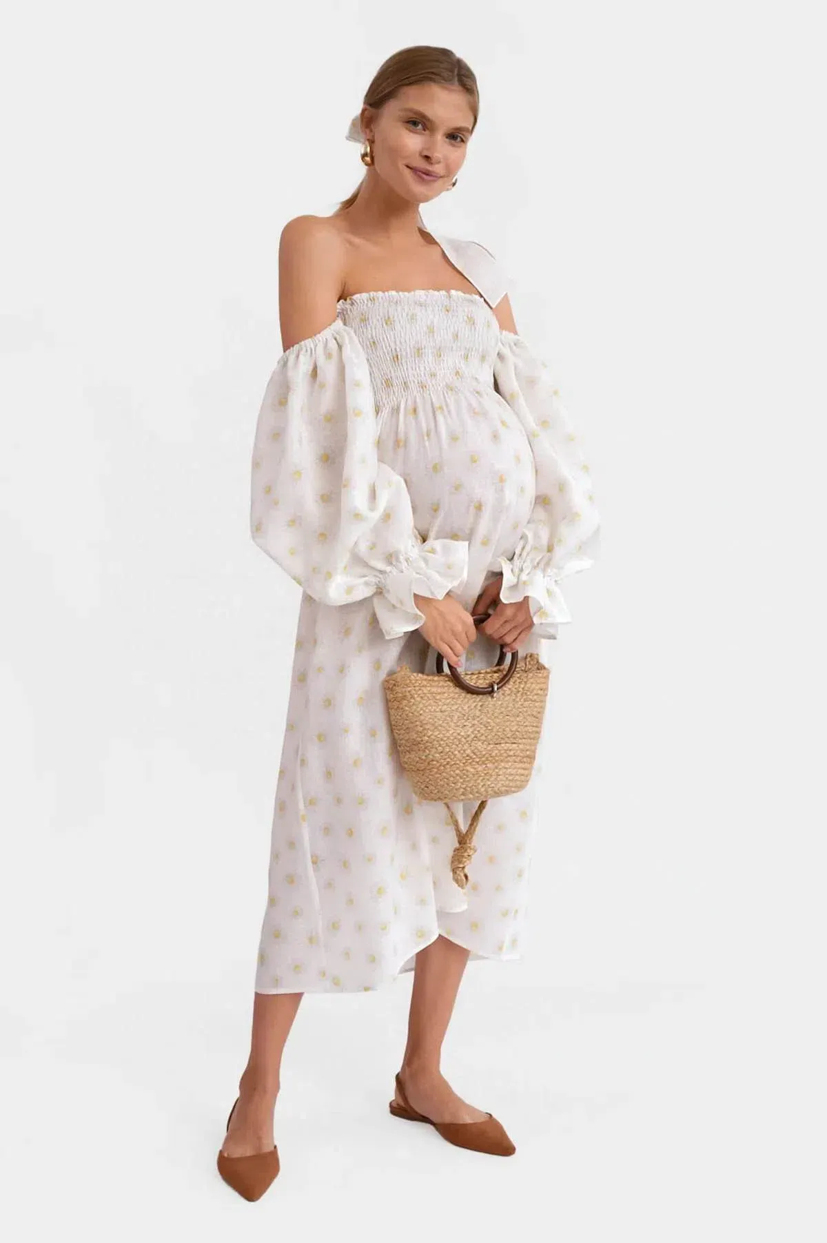 Sleeper Atlanta Daisy Midi Dress Floral Size S / UK 8 - Image 3