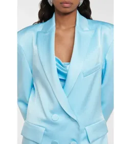 Alex Perry Wells Satin Blazer Blue Size 8 for rent on The Volte - image 2