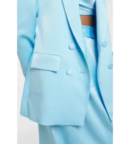 Alex Perry Wells Satin Blazer Blue Size 8 for rent on The Volte - image 3