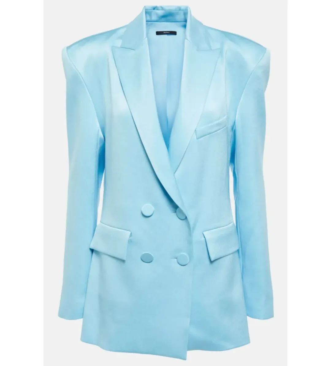 Alex Perry Wells Satin Blazer Blue Size 8 for rent on The Volte - main image
