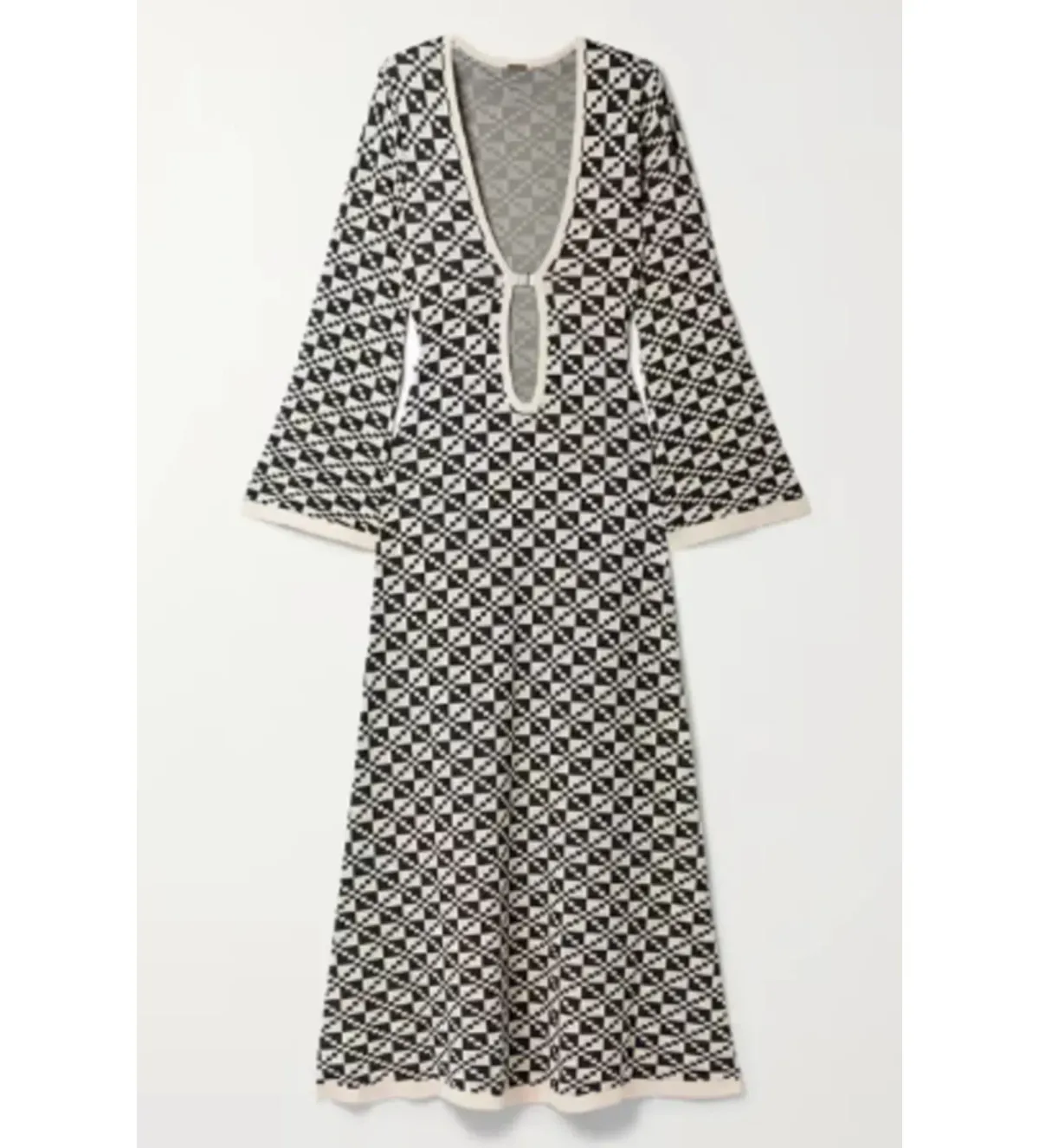 Dodo Bar Or Black Lori Cut Out Knit Maxi Print Size 12 - Image 4