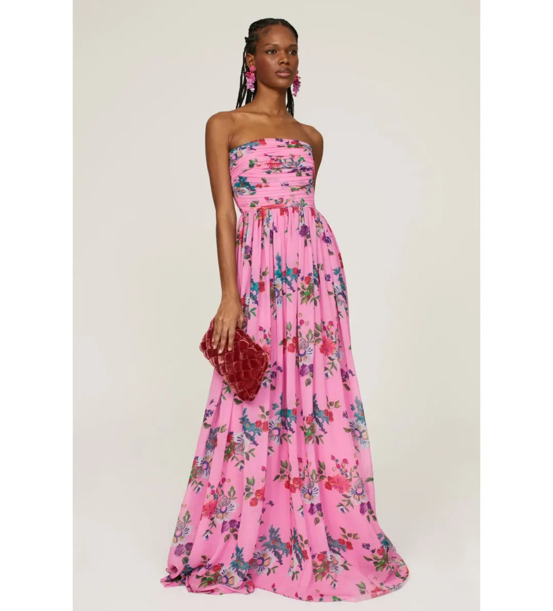 Sau Lee Camille Gown Floral Size 8 for rent on The Volte - main image