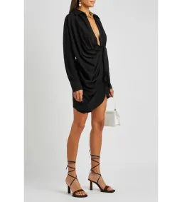 Jacquemus Bahia Shirt Dress Black Size 8 for rent on The Volte - image 1