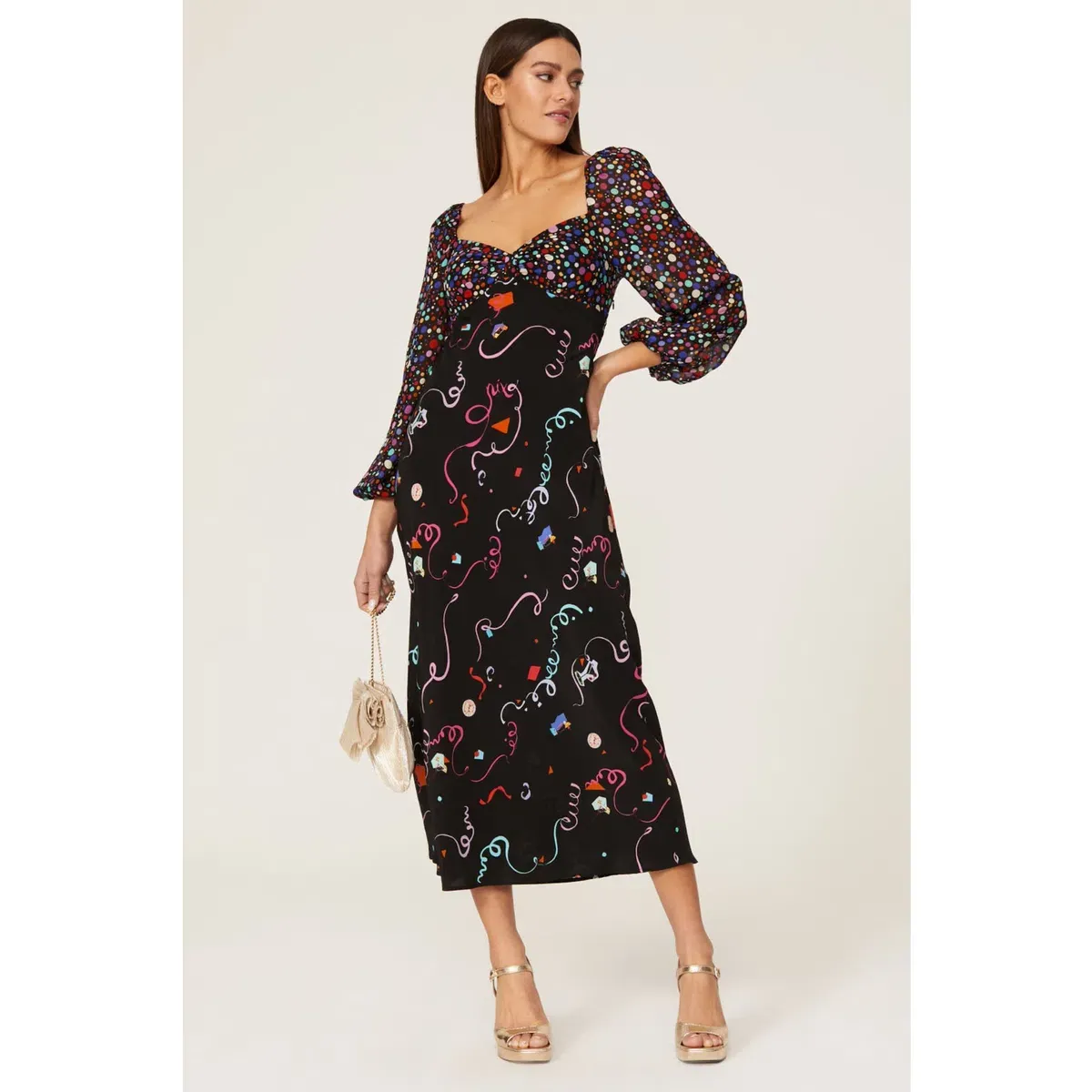 Rixo Gio - Happy Hour Confetti Mix Mini Dress Size UK 10 for rent on The Volte - main image