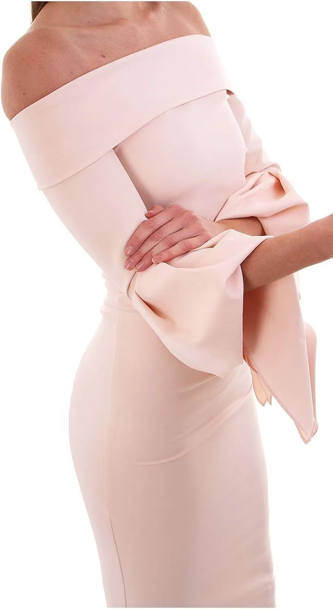 Kevan Jon Ceiba Blush Midi Dress Size UK 12 for rent on The Volte - main image