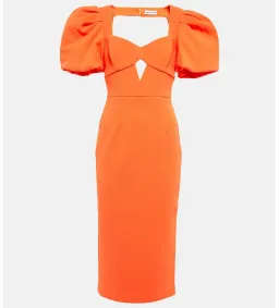Rebecca Vallance Orange Backless Midi Dress UK Size 14 for rent on The Volte - image 4