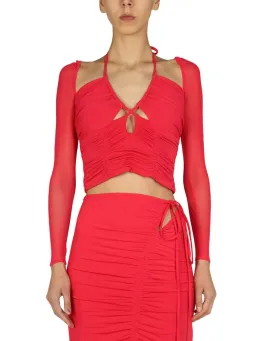 Self Portrait Jersey Cut Out Midi Dress Fuschia Size UK 8 for rent on The Volte - image 2